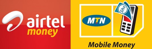 Logo Airtel Mobile Money et MTN Mobile Money